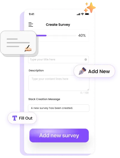 Mobile create survey